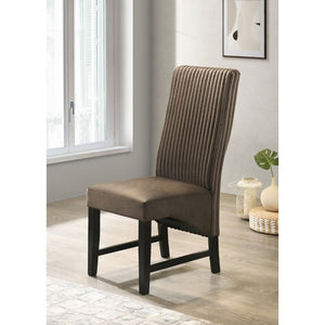 English Elm Dempsey Corduroy and Velvet Upholstered Dining Chairs with Tall Back Set of 2 Chocolate B062P440299