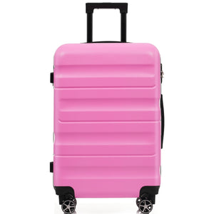 English Elm Hardshell Abs Four Piece Luggage Set with Spinner Wheels Tsa Lock Packing Cubes Pink N730P262653P