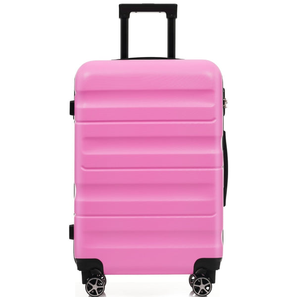 English Elm Hardshell Abs Four Piece Luggage Set with Spinner Wheels Tsa Lock Packing Cubes Pink N730P262653P