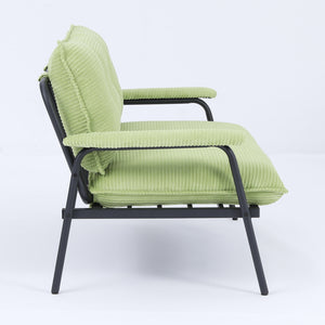 English Elm The 53-inch sofa with durable metal frame and sponge cushions, space-saving American-style comfort for studio living Green W3371P309475