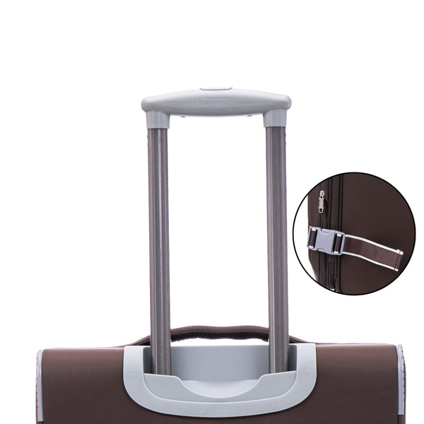English Elm Softside Expandable Spinner Luggage Set Four Piece Lightweight Travel Collection Coffee T3292P343882