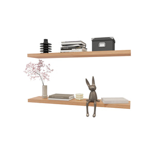 English Elm Greer Floating Shelf Set Of 2 In Pine Melamine - Modern Minimalist Design For Stylish Storage B128P245005