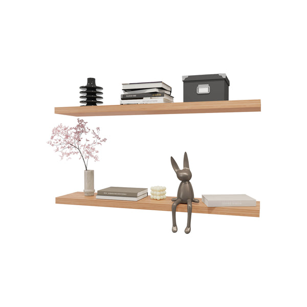 English Elm Greer Floating Shelf Set Of 2 In Pine Melamine - Modern Minimalist Design For Stylish Storage B128P245005