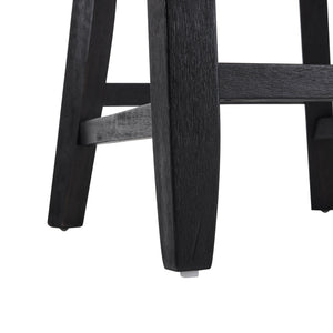 English Elm Christopher Knight Home® - 26.5" Counter Stools Set of 2 Upholstered Farmhouse Bar Stools with Curved Back, Footrest, Solid Wood Frame Beige+Black 72643.00BGECHOC