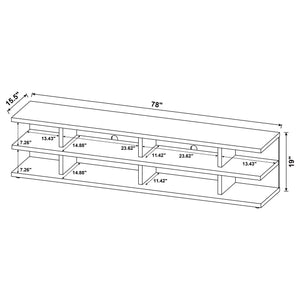 English Elm Starnes 78-inch 2-tier TV Stand with Cord Management Open Shelves Modern Engineered Wood Design Mango color B062P375412