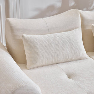 English Elm Modular Cloud Sectional Sofa Bed with Flannelette Upholstery for Flexible Living White W1829S00073