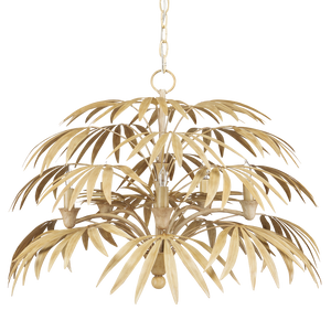 Calliope Coco Cream Chandelier - Nature-Inspired Wrought Iron Design for Elegant Indoor Spaces