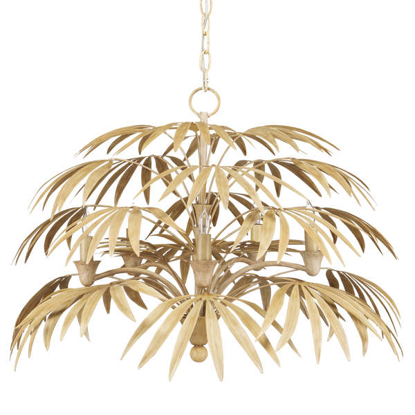 Calliope Coco Cream Chandelier - Nature-Inspired Wrought Iron Design for Elegant Indoor Spaces