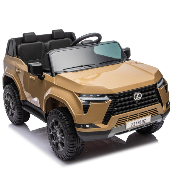 English Elm Lexus Gx550 Two Seat Kids Ride on with 24v Power Remote Control and Suspension Champagne W1578P416234