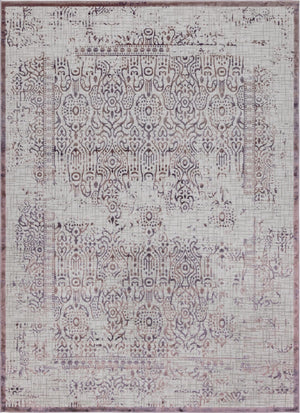 Unique Loom Aberdeen Stanhope Machine Made Border Rug Violet, Light Brown 10' 4" x 14' 0"