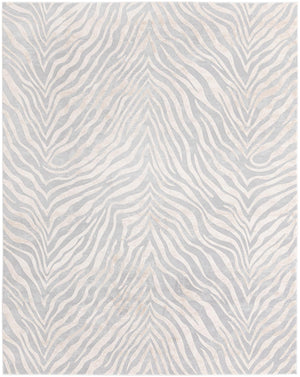 Unique Loom Finsbury Meghan Machine Made Animal Print Rug Gray and Ivory,  7' 10" x 10' 0"