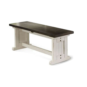 English Elm Orso Farmhouse Dining Bench Solid Mahogany Plank Seat with Trestle Base 48 Inch B056P416963