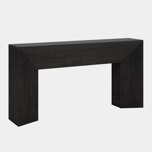 English Elm Wood Solid Fir Console Table Handcrafted Farmhouse Style for Entryway or Sofa T3971P449929