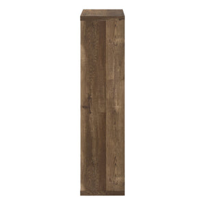 English Elm Bookshelf, 5-Tier Modern Etagere with 3 Adjustable Shelves and Reclaimed Wood-Look Finish, Compact Brown 50 L x 15 W x 7 H B2710P219742