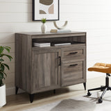 Walker Edison Modern Grey Wash Storage Secretary Desk with Keyboard Tray - Versatile, Compact & Stylish - 41.88