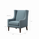 Madison Park Barton Modern/Contemporary Wing Chair FPF18-0419 Blue