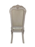 English Elm Ivory and Bone White Side Chair With Button Tufted (Set Of 2)