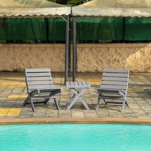 English Elm Seaview Recycled Hdpe Outdoor Folding Side Table Uv Resistant Patio Deck Use Gray B2745P409723
