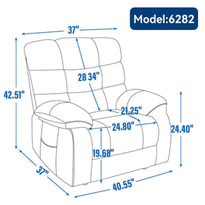 English Elm Lift Power Recliner Chenille Chair Dual Motor Massage Heat 350 Lb Capacity Living Room Blue W3224P288636