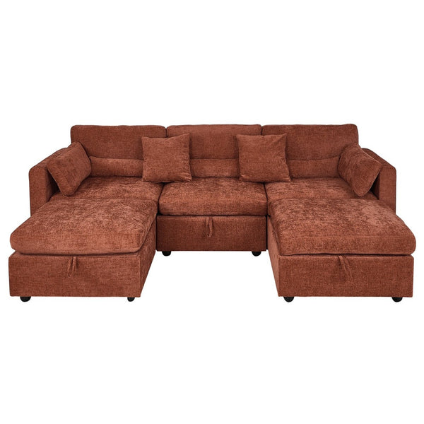 English Elm Yr2169or-ot,foot Pu Upholstered Ottoman with Solid Wood Legs and Polished Hardware Accents Brown W308P247760
