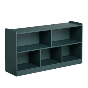 English Elm Wooden Five Cube Open Organizer Low Profile Montessori Bookshelf for Playroom or Nursery Light Green T3210P476851