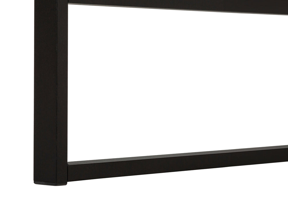 English Elm Computer Desk, Stylish Brown Laminate With Black Metal Legs, Modern Workspace For Home & Office B2710P219878