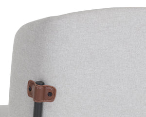 Sunpan Pearce Counter Stool Set of 2 - Modern Minimalist Design with Faux Leather & Iron Frame Finish