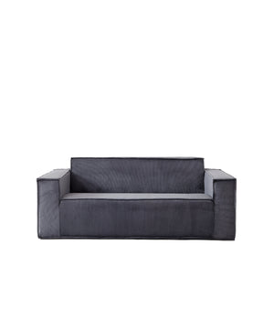 English Elm Sofa-in-a-Box, Memory Foam 3-Seater with Plush Corduroy Upholstery, 25.6" Deep Seat, No Assembly, Gray W1960P336129