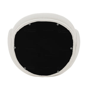 English Elm Contemporary Siri Linen Weave Accent Chair Cream with Pillow — Durable Pine Frame, 440 lb Capacity, Fully Assembled B365P398022