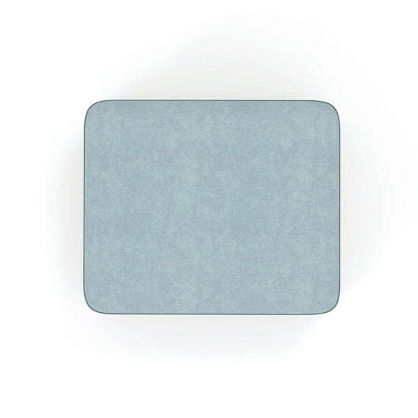 English Elm 30 Tufted Chenille Ottoman Compact Footrest Extra Seating Living Room Accent Blue W714P297570