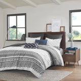 INK+IVY Mila Global Inspired 3 Piece Cotton Comforter Set with Chenille Tufting II10-1248 Gray