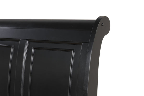 English Elm Meade Modern Black Wood Queen Bed With Storage Drawers - Stylish, Durable & Space-Saving Design B078S00569