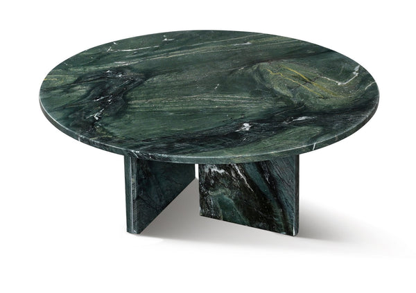 English Elm Green Genuine Marble Coffee Table - Elegant 27.6” Accent Table For Modern Living Rooms & Décor W1696P314931