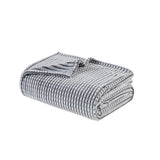 Madison Park Carved Plush Traditional Blanket MP51-8422 Grey