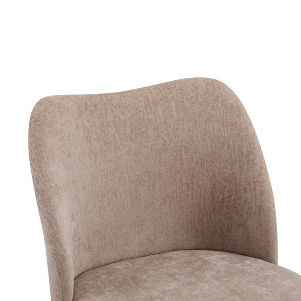 English Elm Dining Chair Set of 2 Mid-century Walnut Wood Frame Upholstered Seat and Back Apricot Cream N771P237036V