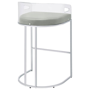English Elm Mello Acrylic Back Leatherette Barstools with Chrome Legs for Kitchen Islands B062P451803