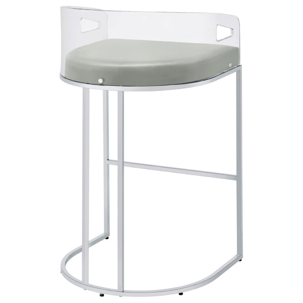 English Elm Mello Acrylic Back Leatherette Barstools with Chrome Legs for Kitchen Islands B062P451803