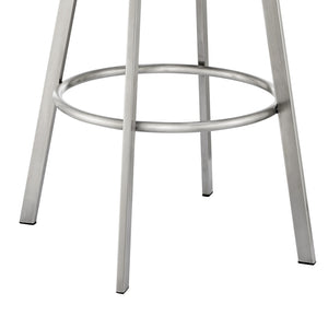 English Elm Eleanor Swivel Barstool Brushed Steel Frame with Faux Leather Seat for Kitchen Island B2736P464828