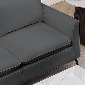 English Elm Ts Cat Paw Faux Leather Accent Chair Nordic Retro Single Seat for Bedroom Lounge Light Gray W2311P457733