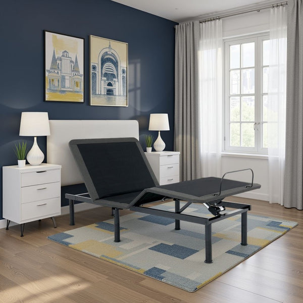 English Elm Twin Xl Steel Adjustable Base with Voice Control Zero Gravity and Wireless Charging B210P286892