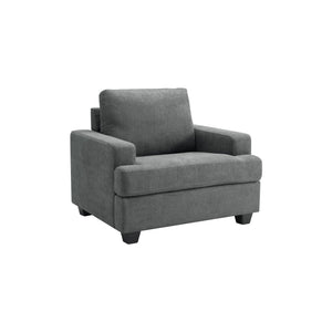 English Elm Modern Accent Chair Gray - Sturdy Wooden Frame, High-Resilience Foam Cushion, Compact Cozy Seating for Home B347P409751