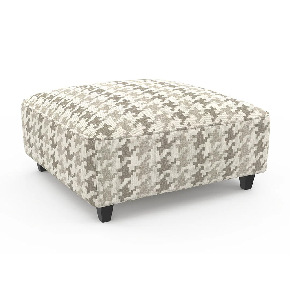 English Elm Transitional Square Upholstery Ottoman With Welt Trim – Light Gray Finish For Stylish Versatility B2741P356305-GIGA