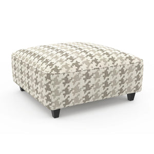 English Elm Transitional Square Upholstery Ottoman With Welt Trim – Light Gray Finish For Stylish Versatility B2741P356305-GIGA