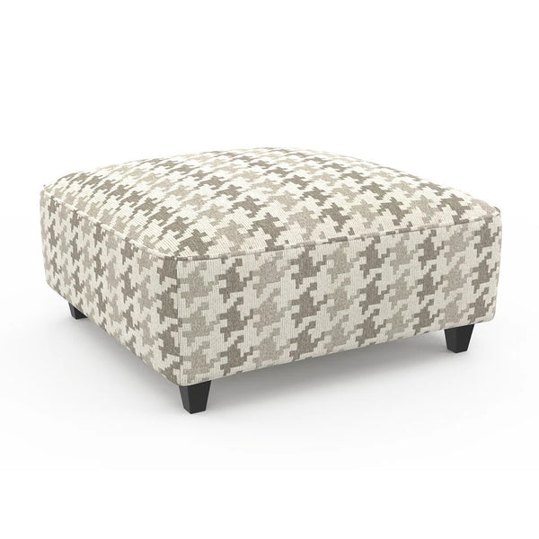 English Elm Transitional Square Upholstery Ottoman With Welt Trim – Light Gray Finish For Stylish Versatility B2741P356305-GIGA
