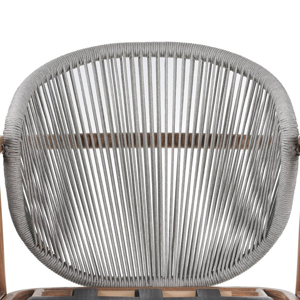 English Elm Christopher Knight Home® - Orla Outdoor Rope Club Chair - Stylish Teak Finish & Plush Taupe Cushions For Ultimate Comfort N775P224519T