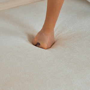 English Elm Yr2169bg-2p-2ot,lr,right,arm,ot*2 Chenille Fleece Right Arm Sectional Piece with Spring Support Beige W308S00173