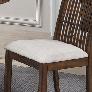 English Elm Woodhomer 5-Piece Round Dining Set - Antique White & Walnut, Space-Saving Farmhouse Style For Small Areas W2537S00004-GIGA