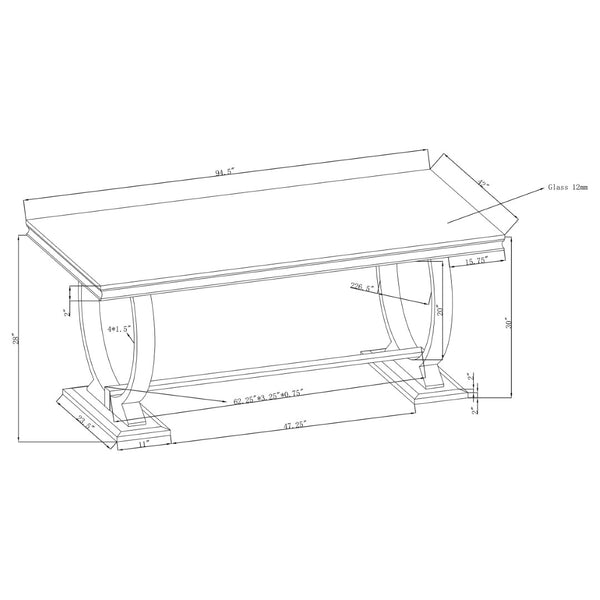 English Elm Sharli Modern Glam 5-Piece Dining Set With Cream Upholstery & Chrome Accents For Stylish Dining B062S01036-GIGA