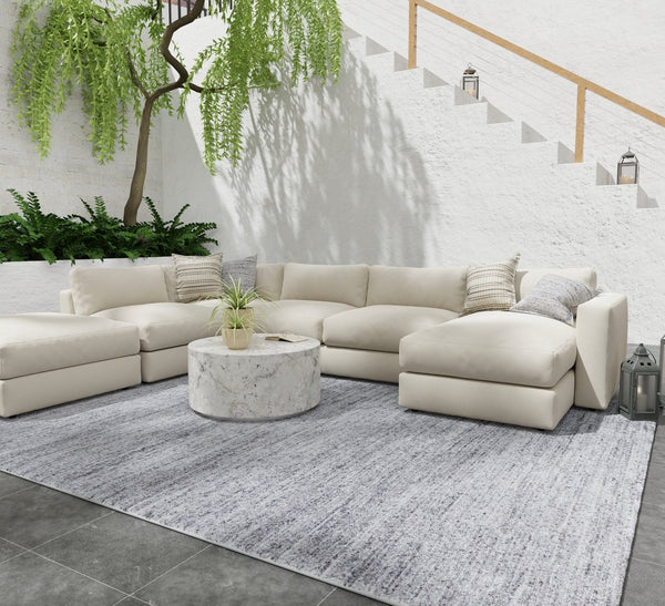 Feizy Rugs Finley Handcrafted Modern Pet Low Pile Rug With Calming Monochromatic Design For Minimalist Spaces Gray,Ivory Pet T28t6046chl000p00