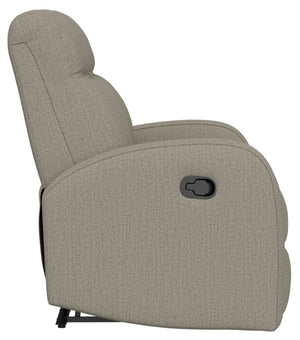 English Elm Beige Manual Reclining Loveseat with Dual Contoured Seats for Compact Living Spaces B361P484467